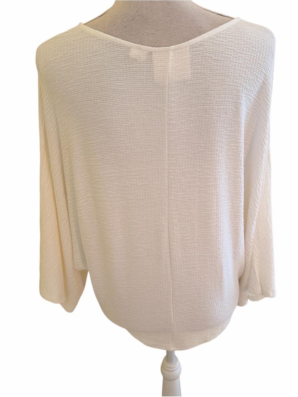 Anthropologie Maeve Creamy White Claire Scoop Neck Dolman Sleeve Pullover S - Picture 7 of 10